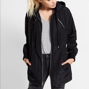 Black Bomberak Raincoat